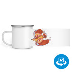 Кружка металлическая белая (круговая запечатка)