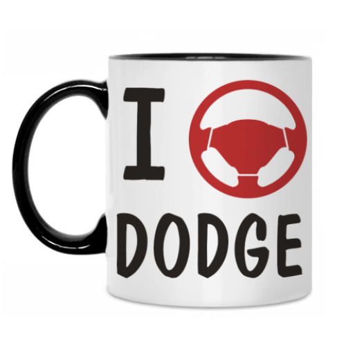 Кружка с принтом Я рулю DODGE