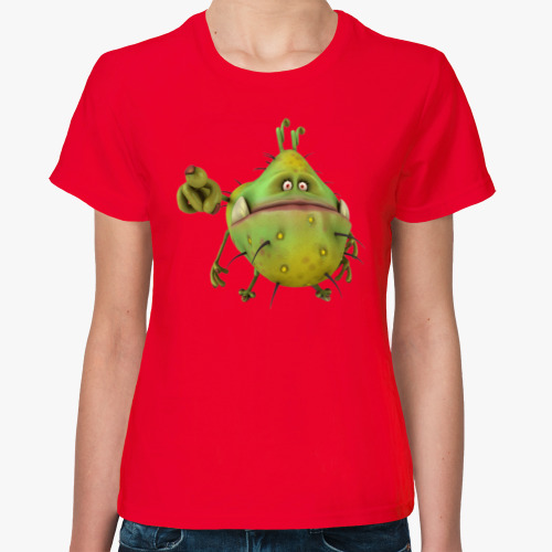 Женская футболка с принтом Коронавирус 3D