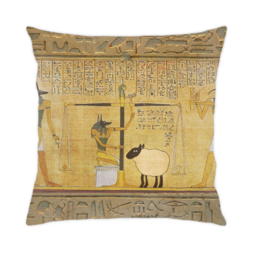 Подушка с принтом Египетская овца