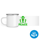 Кружка металлическая белая (круговая запечатка)