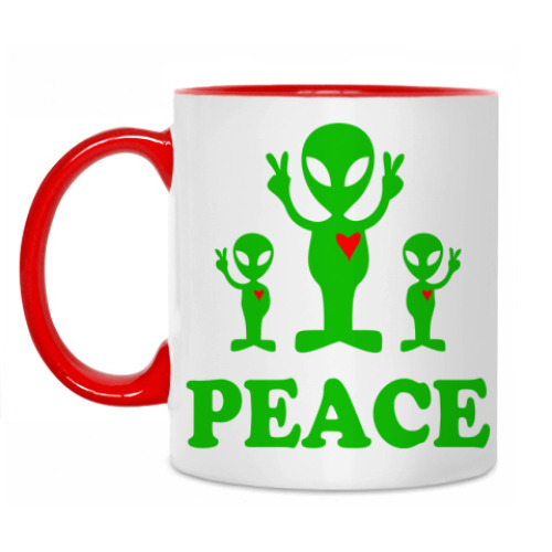 Кружка с принтом 'Зеленый мир'