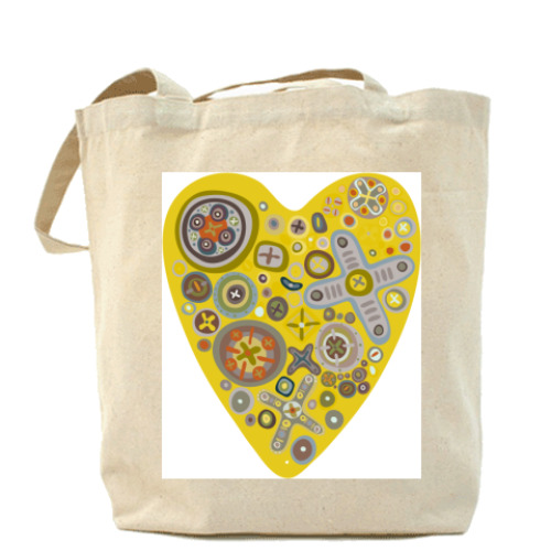 Сумка шоппер с принтом сердце