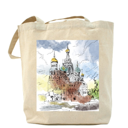 Сумка шоппер с принтом Собор Спас-на-Крови
