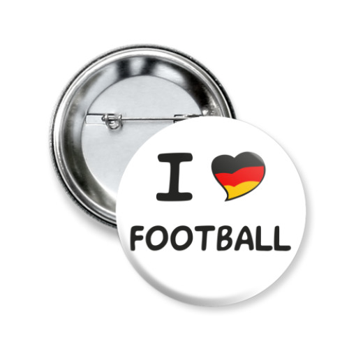 Значок 50мм Я люблю немецкий футбол