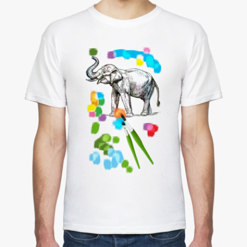 Футболка с принтом Слоник