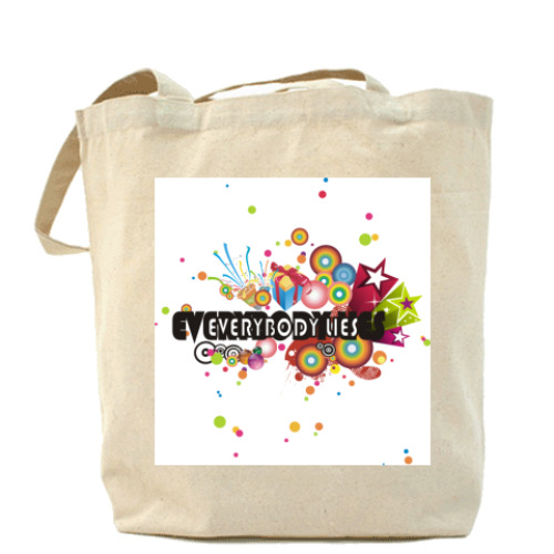 Сумка шоппер с принтом everybody lies