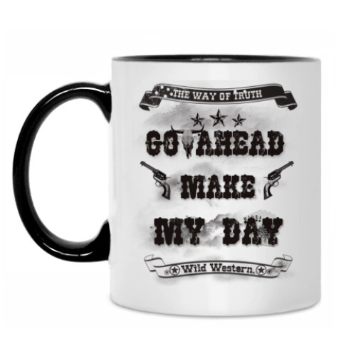 Кружка с принтом Western