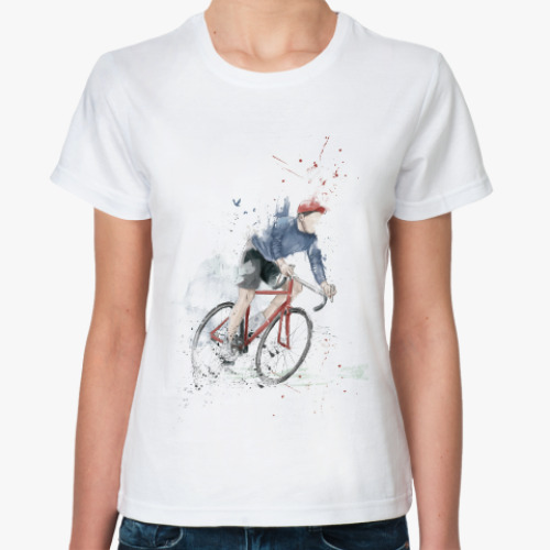 Классическая футболка Я люблю свой велосипед
