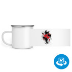 Кружка металлическая белая (круговая запечатка)