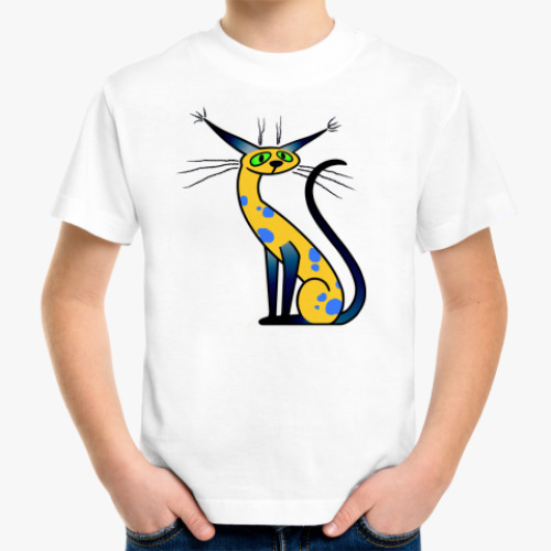 Детская футболка с принтом Йошкин кот