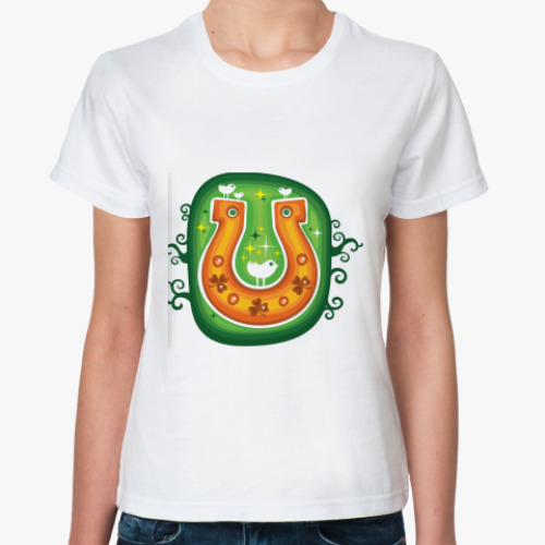 Классическая футболка с принтом  футболка