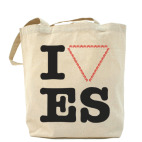 Холщовая сумка I love ES