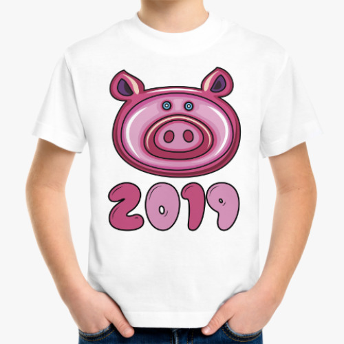 Детская футболка Год кабана 2019