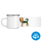 Кружка металлическая белая (круговая запечатка)