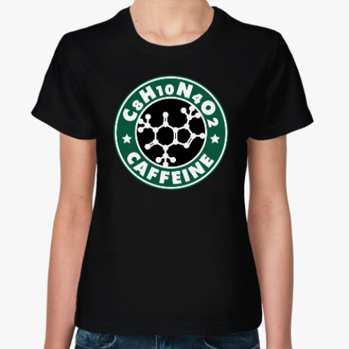 Женская футболка Кофеин