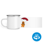 Кружка металлическая белая (круговая запечатка)