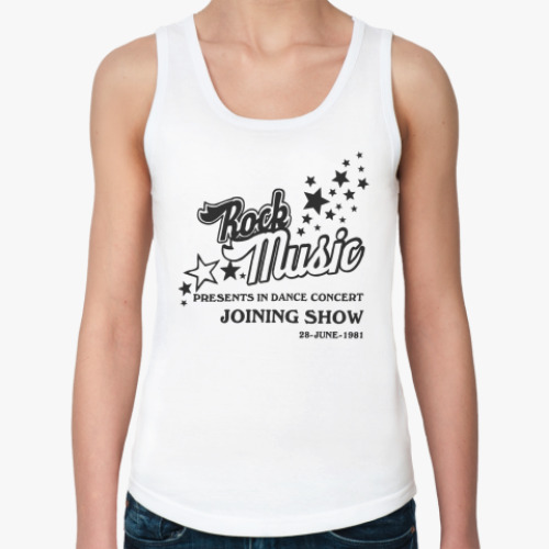 Женская майка с принтом Rock music