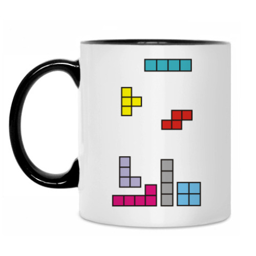 Кружка с принтом Тетрис