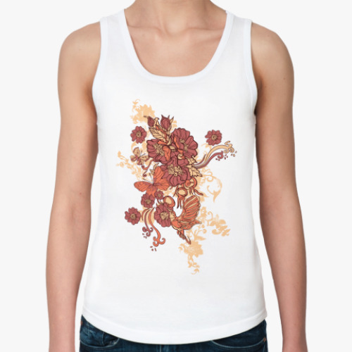Женская майка с принтом Цветы