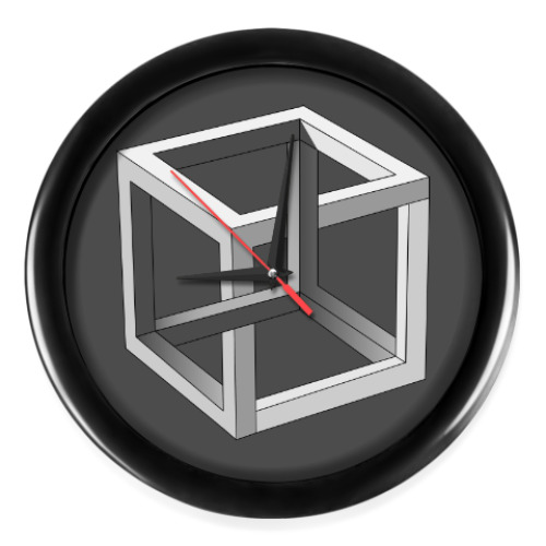 Настенные часы Невозможный Куб 3D