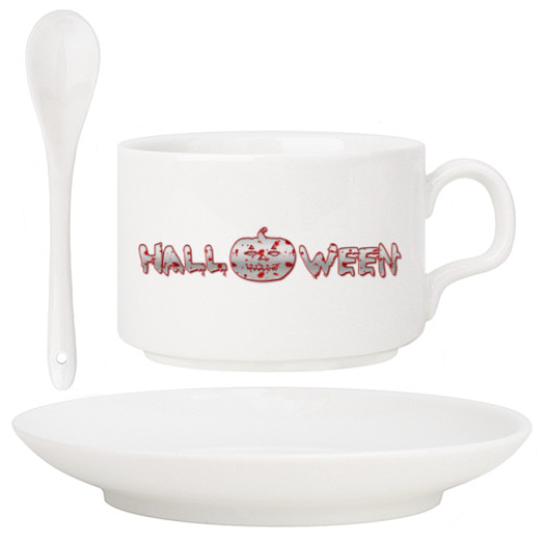 Кофейный набор с принтом Halloveen
