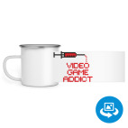 Кружка металлическая белая (круговая запечатка)