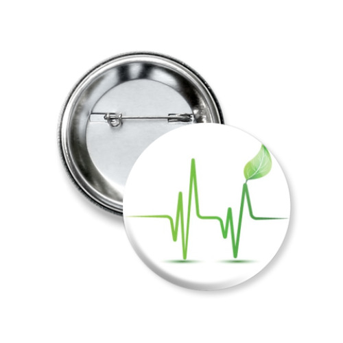 Значок 37мм с принтом  Здоровье
