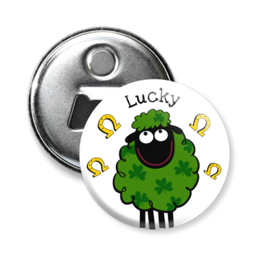 Магнит-открывашка с принтом Lucky