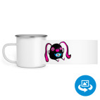 Кружка металлическая белая (круговая запечатка)