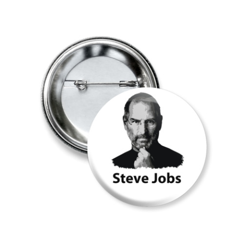 Значок 37мм с принтом Steve Jobs