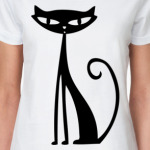 Изящная черная кошка