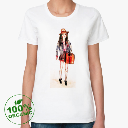 Женская футболка из органик-хлопка Street fashion