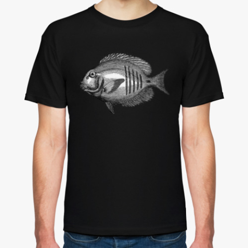 Футболка с принтом Гравированная рыба