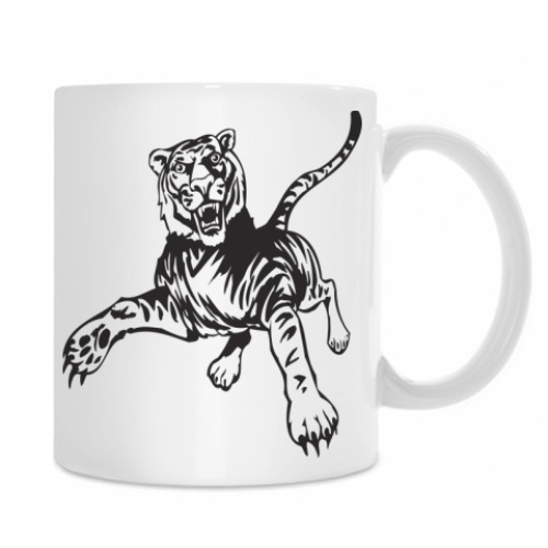 Кружка с принтом Тигр