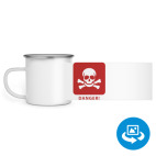 Кружка металлическая белая (круговая запечатка)