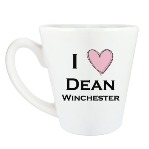 Чашка Латте I love Dean Winchester