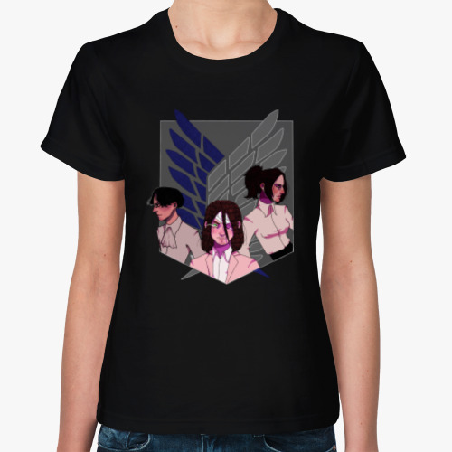 Женская футболка с принтом Крылья свободы