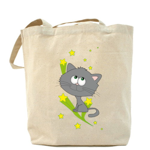 Сумка шоппер с принтом Space cat