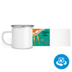 Кружка металлическая белая (круговая запечатка)