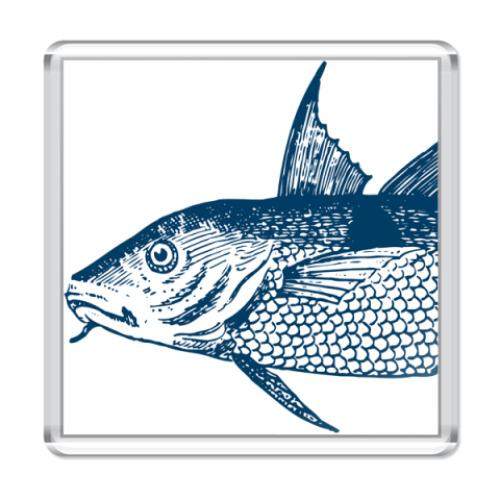 Магнит с принтом  Рыба