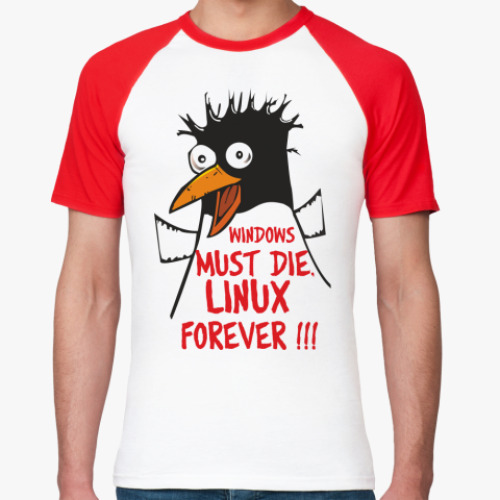 Футболка реглан WINDOWS MUST DIE
