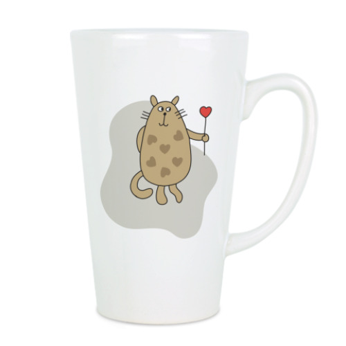 Чашка Латте с принтом LOVE CATS