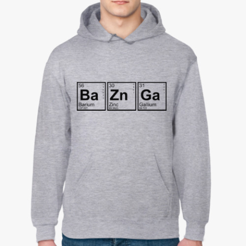 Толстовка худи с принтом Bazinga! (BaZnGa)