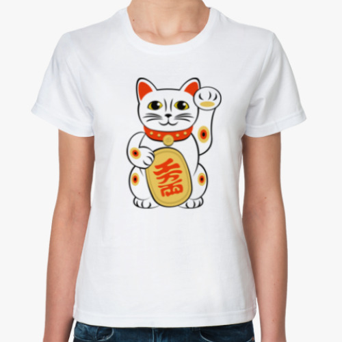 Классическая футболка Lucky Cat