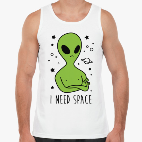 Майка с принтом I need space