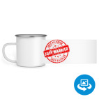 Кружка металлическая белая (круговая запечатка)