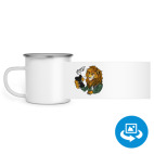 Кружка металлическая белая (круговая запечатка)