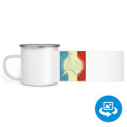 Кружка металлическая белая (круговая запечатка)