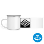 Кружка металлическая белая (круговая запечатка)